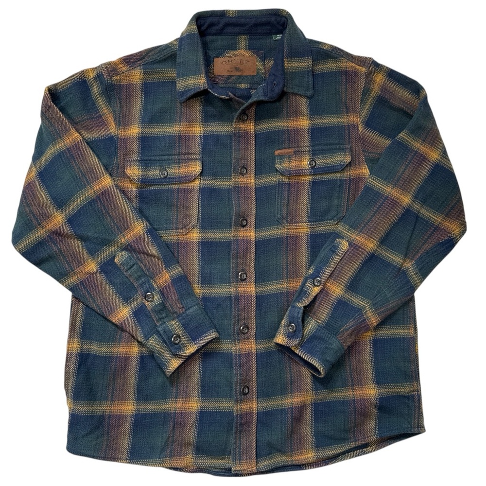 Orvis Blue and Yellow Plaid Shirt Women’s M